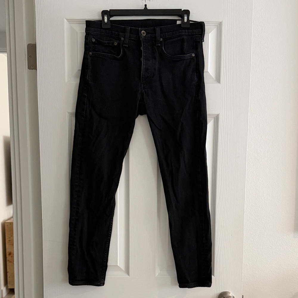 Men’s rag & bone Men's Dark Black Straight Jeans